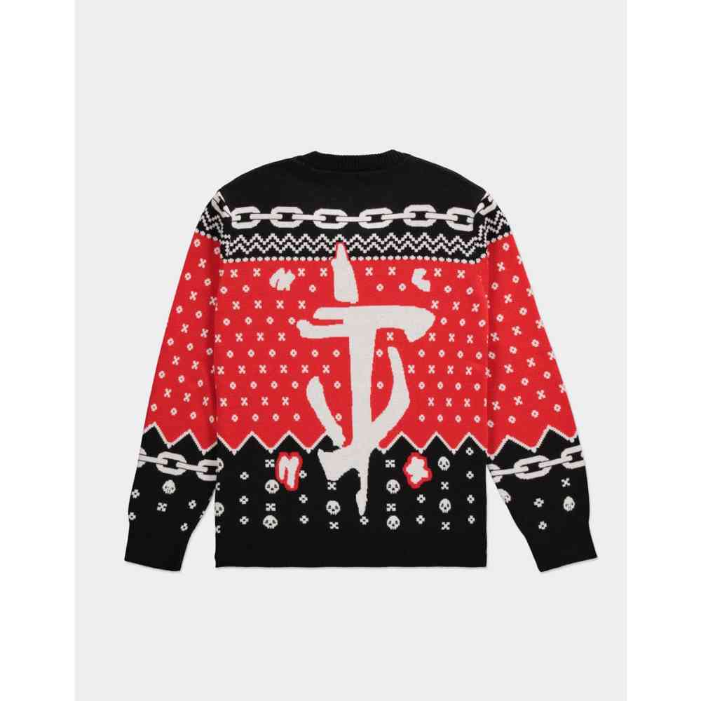 Doom - Knitted Christmas sweater - Red/Black